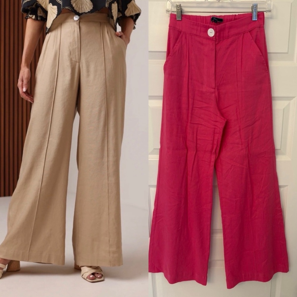 Shore Brand Classic Trouser Linen Pant , Size Sm
